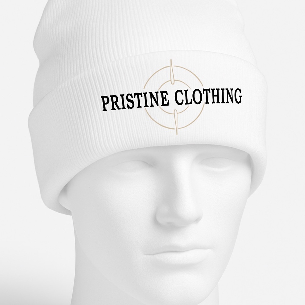 Pristine Clothing White Knit Beanie — Unisex (NEW)